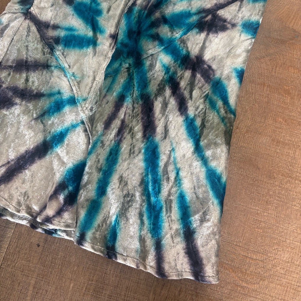 free people serious swagger velvet pisces tie dye skirt - Picture 4 of 7